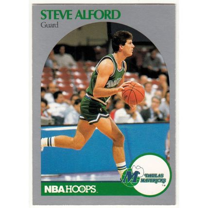 1990-91 Hoops Steve Alford basketball card #81 - Mavericks