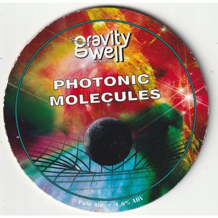 UNUSED KEG CLIP FRONT - GRAVITY WELL BREWING CO - PHOTONIC MOLECULES PALE ALE