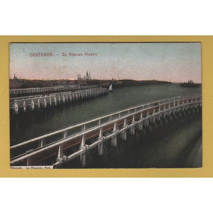 OOSTENDE - De Nieuwe Haven - Postally Used - Red Censor No.2880 Frank - 1919