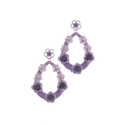 Floral Post Drop Earring