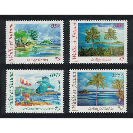 Wallis and Futuna Kingfisher Birds Landscapes 4v 2002 MNH SG#807-810 Sc#559