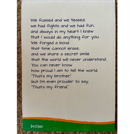 Blue Mountain Arts Brother Verse Card