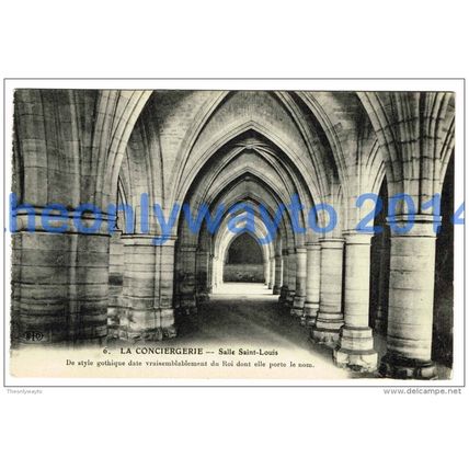 LA CONCIERGERIE, SALLE SAINT LOUIS, DE STYLE GOTHIQUE, PARIS, FRANCE, 1910/20s?