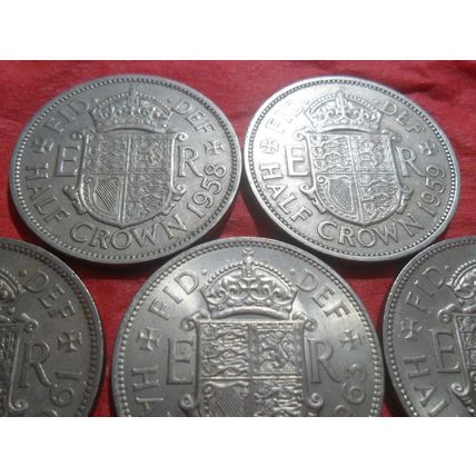 Collection of Elizabeth II Half-crowns.