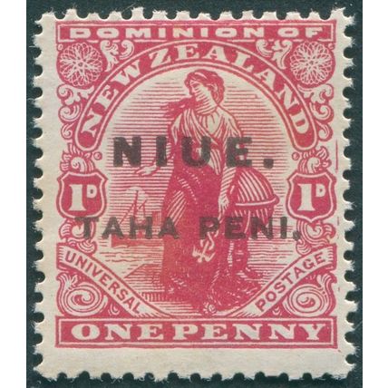 Niue 1917 1d carmine SG21 unused