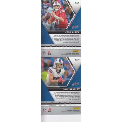 JOSH ALLEN & COLE BEASLEY AUTOGRAPH 2020 BUFFALO BILLS ALL-PRO OFFENSE PLAYERSGR