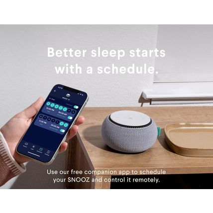 SNOOZ Smart White Noise Sound Machine - Real Fan inside for Non-Looping White No