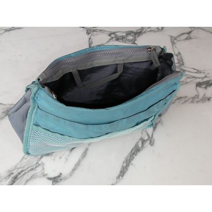 invite.L Bag In Bag DUAL Turquoise Handbag Liner woman make up makeup cosmetic