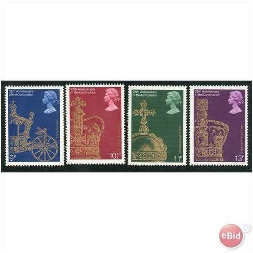 GB stamps 1978 MNH set - SG 1059-1062 - 25th Anniv of Coronation