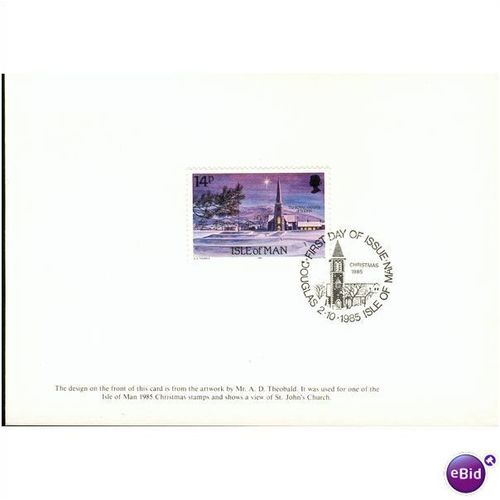 IOM Postcard 1985 + FDI - Royal Chapel - Christmas '85