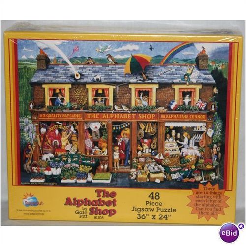 SunsOut The Alphabet Shop 48 Piece Puzzle Sealed