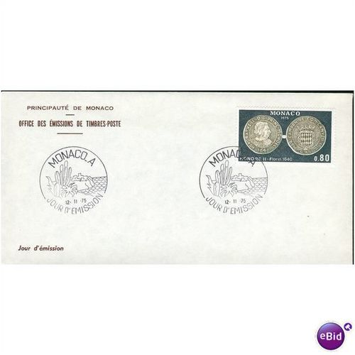 Monaco FDC 1975 - SG 1222 - Monaco Numismatics - Honore 11 Florin 1640