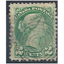 Canada 1878 SG77 2c Deep Green Perf 12. Fine Used.