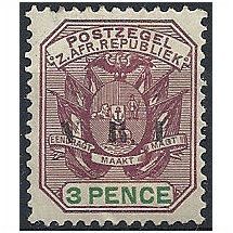 Transvaal 1900 SG230 3d Purple & Green Mounted Mint...