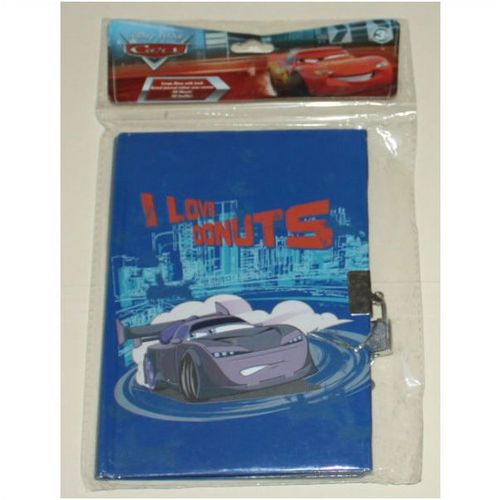 Disney Pixar Cars I Love Donuts Hard Back Diary with Lock Mint in Package