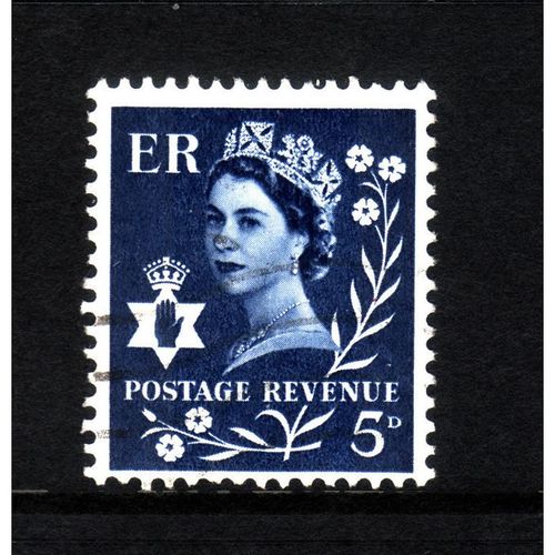 GREAT BRITAIN NORTHERN IRELAND 1968 SG NI 10 5d ROYAL BLUE FINE USED