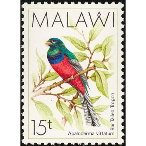 Malawi 1988 Birds 15t Bar Tailed Trogon Unmounted Mint NHM SG 795 Sc 524 Stamp