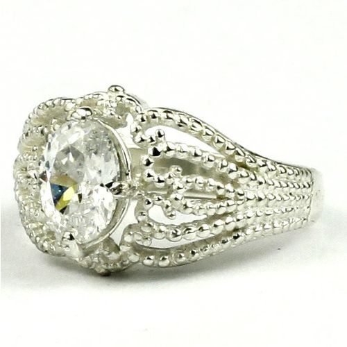 Cubic Zirconia (CZ), 925 Sterling Silver Ladies Ring, SR365