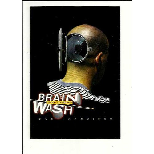 Advertising BRAIN WASH CAFE San Francisco Postcard