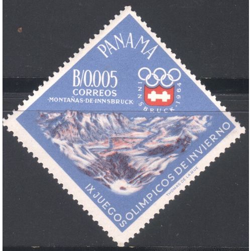 Panama 1963 - SG811 - ½c red and blue - Winter Olympic Games, Innsbruck - MH