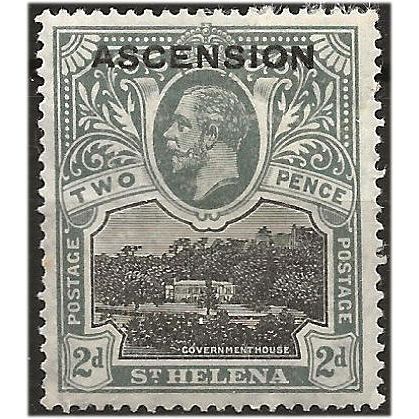 Ascension Island 1922 SG4 2d Black & Grey Mounted Mint . ..