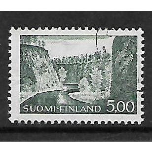 FINLAND 1963 5M GREEN RISTIKALLIO GORGE SG 677 FINE USED#2