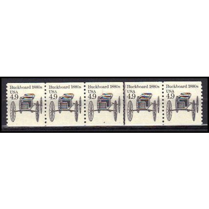 2124v 4.9c Buckboard Very Fine MNH Dry Gum PNC 4/5 Buggy Whip X0312