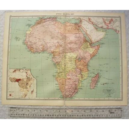 c1907 Harmsworth Plate No. 133-134 Africa General Map