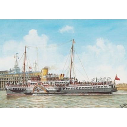 PS Royal Eagle Southend On Sea Museum Watercolour History Painting Postcard