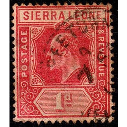 Sierra Leone 1907 King Edward VII 1d Used Stamp