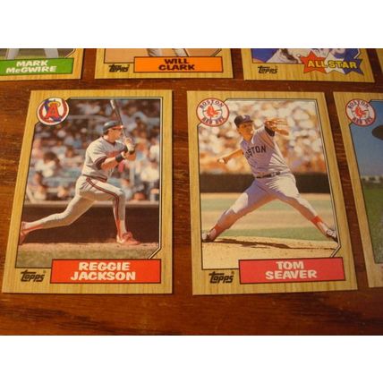 1987 Topps, 7-Superstar Cards, nm/mn, BOGGS/McGWIRE/CLEMENS, ++