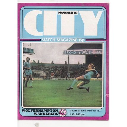 MANCHESTER CITY v WOLVERHAMPTON WANDERERS LEAGUE DIVISION ONE 1977/78