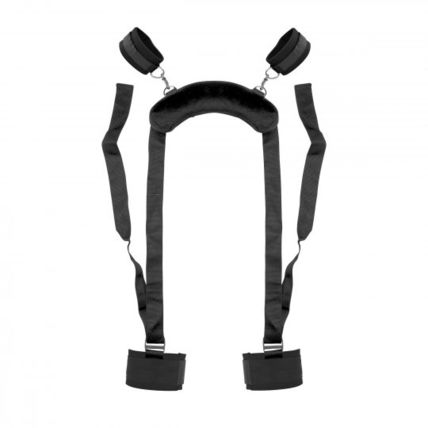 Deluxe Spread Me Positioning Aid w Wrist Cuffs Bondage Frisky Nylon Bondage BDSM
