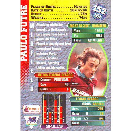 Merlin Premier Gold English Premier League 1996/97 Paulo Future