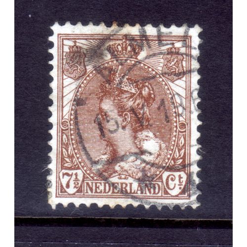NETHERLANDS 1898 SG 178 7 1/2c BROWN FINE USED #6