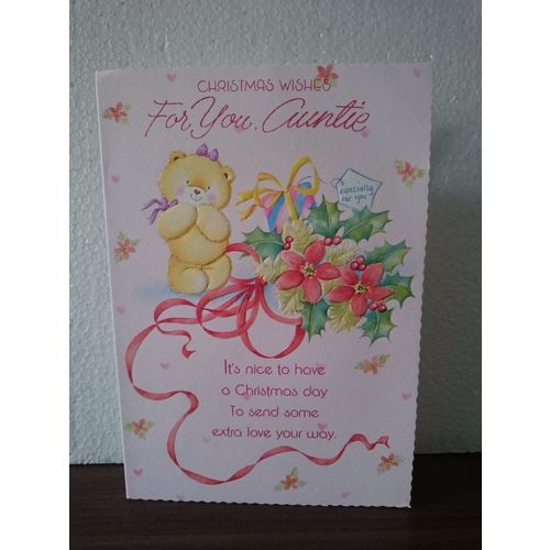 Christmas Cards - For You Auntie - 01 - Glitter Card