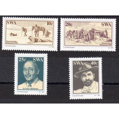 SWA Sg411 - Sg414 Discovery of Diamonds set P.O.Fresh MINT NEVER HINGED (N12/1)