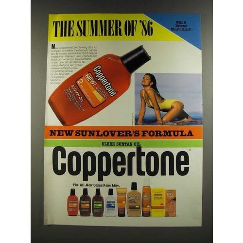 1986 Coppertone Suntan Oil Ad - The Summer of '86