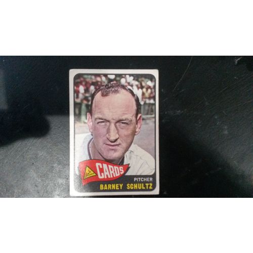1965 Topps Card # 028 Barney Schultz Very Good (3) St Louis Cardinals