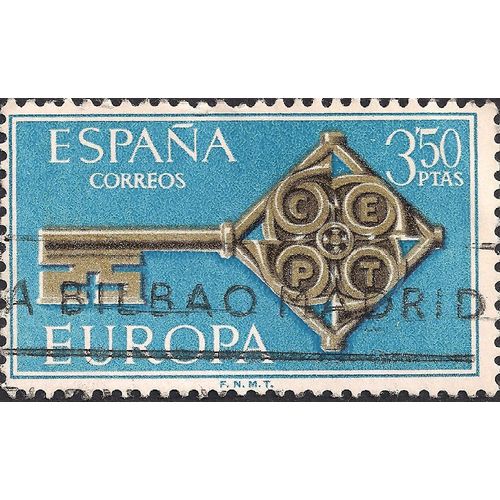 SPAIN, Europa Key, blue 1968, 3.50 Ptas