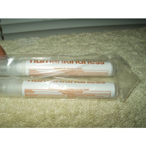 pocket sun screen spf 30 .33 oz & hand sanitizer .34 oz both sealed