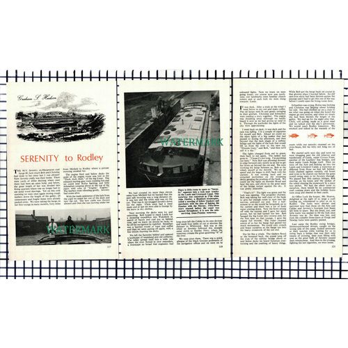 (8122) MV SERENITY Hargreaves Coal Barge Houseboat Bob Christine - 1969