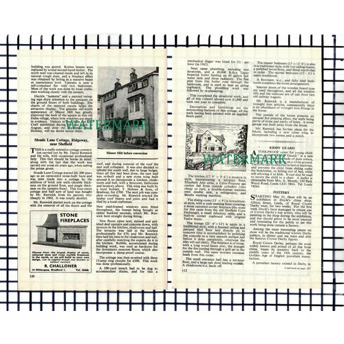 (8124) Manor Hill Grassington Sloade Lane Cottage Ridgeway - 1969 Article