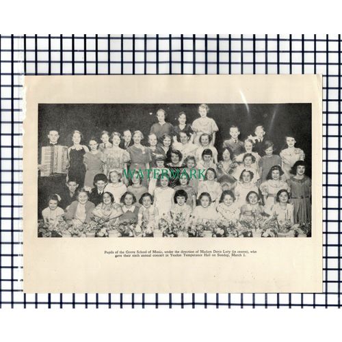 (7781) Grove School Of Music Yeadon Madam Doris Luty - 1936 Cutting