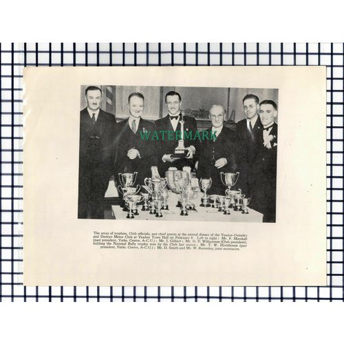 (7777) Yeadon Guiseley Motor Club Monkhouse Rawnsley Gilbert - 1936 Cutting