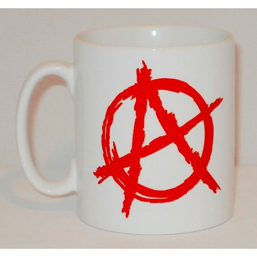Anarchy Symbol Mug Can Personalise Great Punk Anarchist Sign Coffee Rebel Gift
