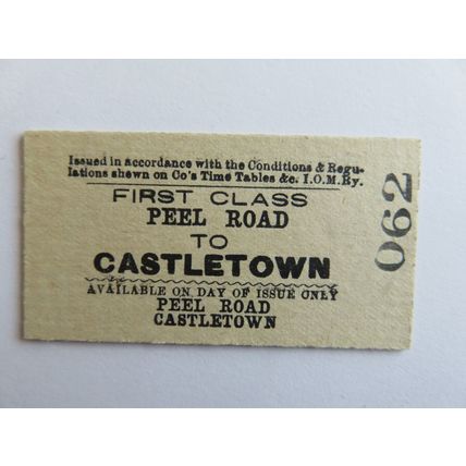 Isle of Man Railway Peel Road-Castletown Ticket #54