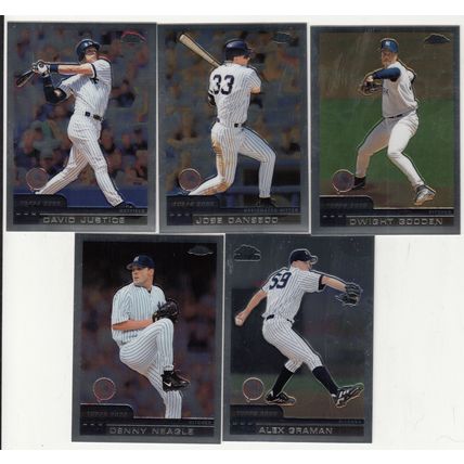 2000 Topps Chrome Traded New York Yankees team set - 5 cards