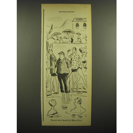 1968 Moss Bros Fashion Ad - Surely he's heard of Moss Bros