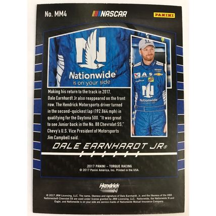 2017 Panini Torque Manufacturer Marks Gold #4 Dale Earnhardt Jr 033/199